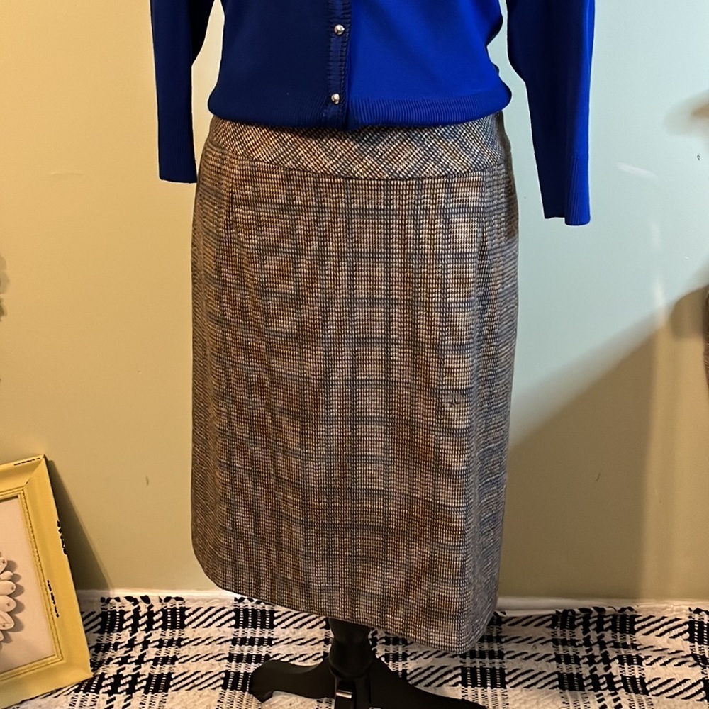 Architect knee length plaid skirt